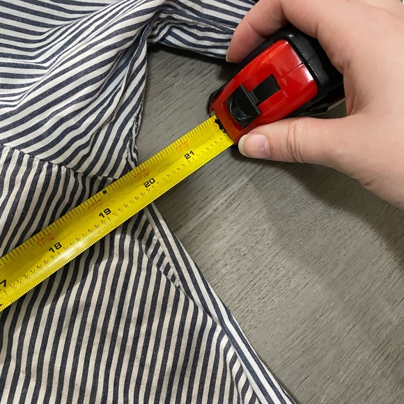 Maeve By Anthropologie Striped Henley Popover Shirt Size Small - Picture 8 of 9